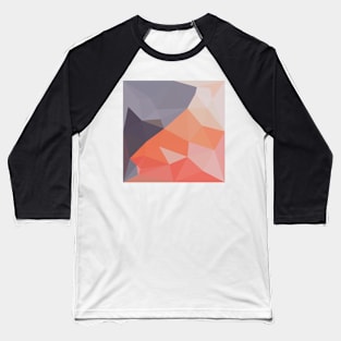 Indian Red Abstract Low Polygon Background Baseball T-Shirt